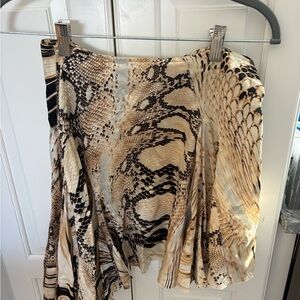 Just Cavalli Beige and Black Mini Skirt